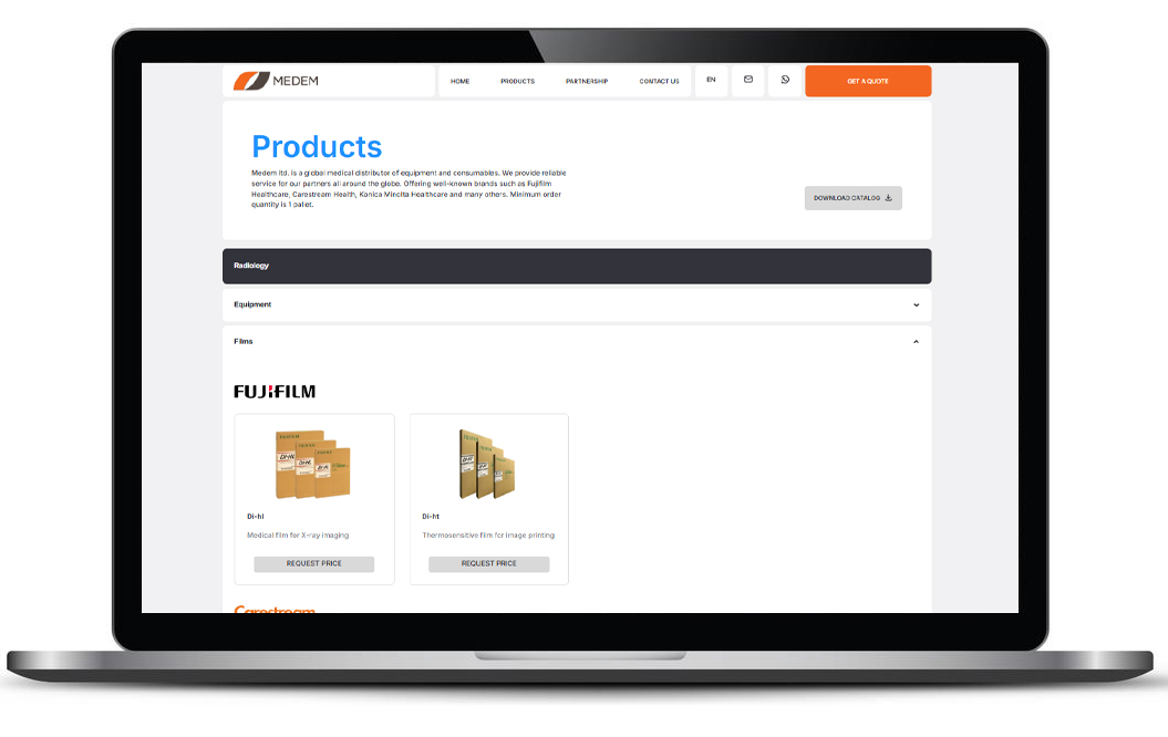 MEDem medical equipment and consumables product catalogue