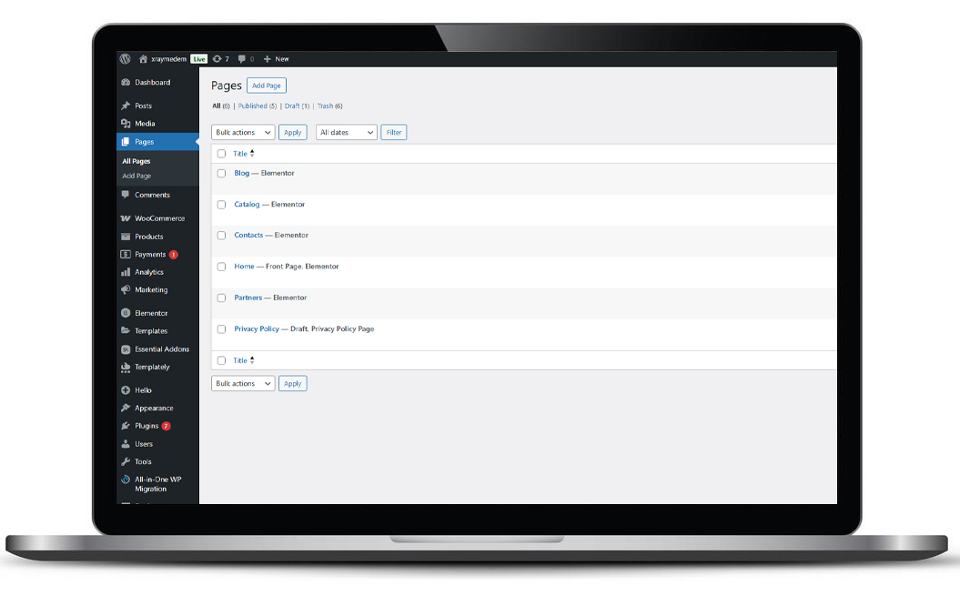MEDem WordPress and WooCommerce administration